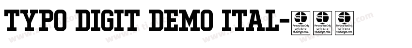 Typo Digit Demo Ital字体转换